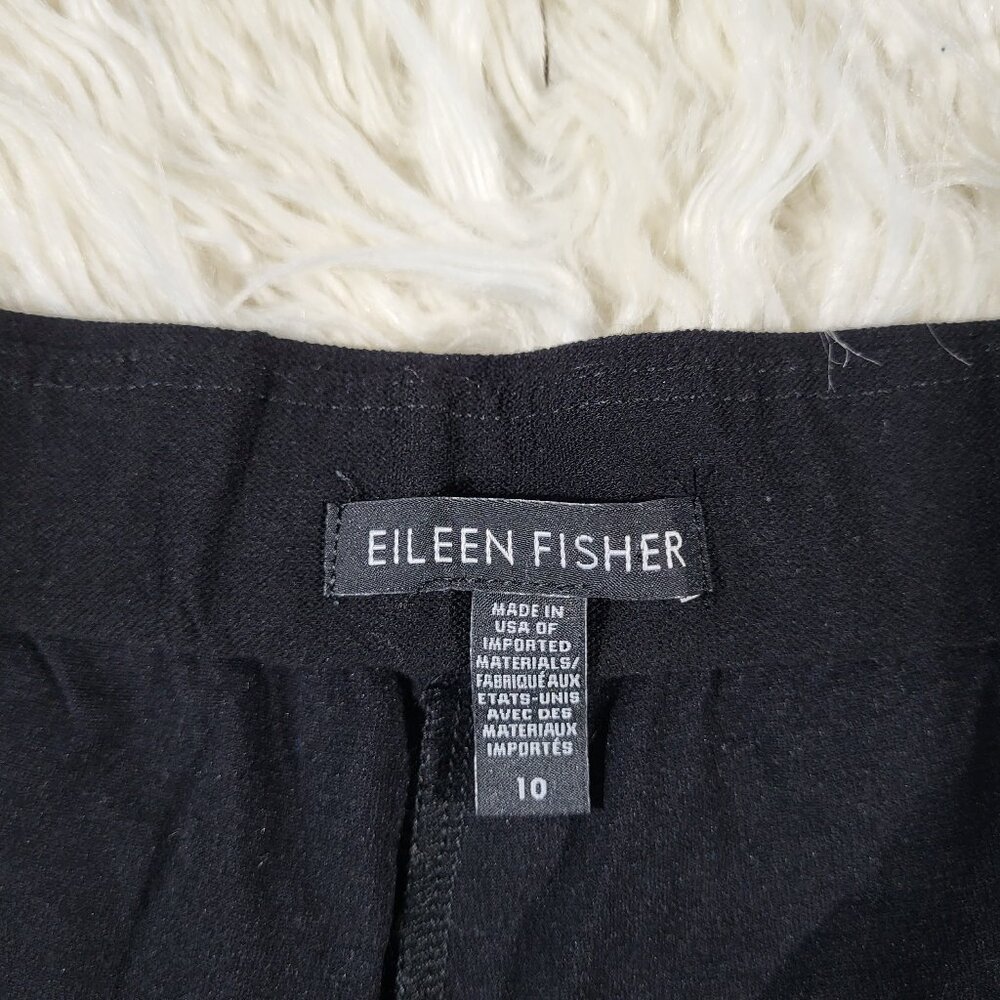 Eileen Fisher Wide Leg Black Pants - Size 10 - Picture 7 of 16